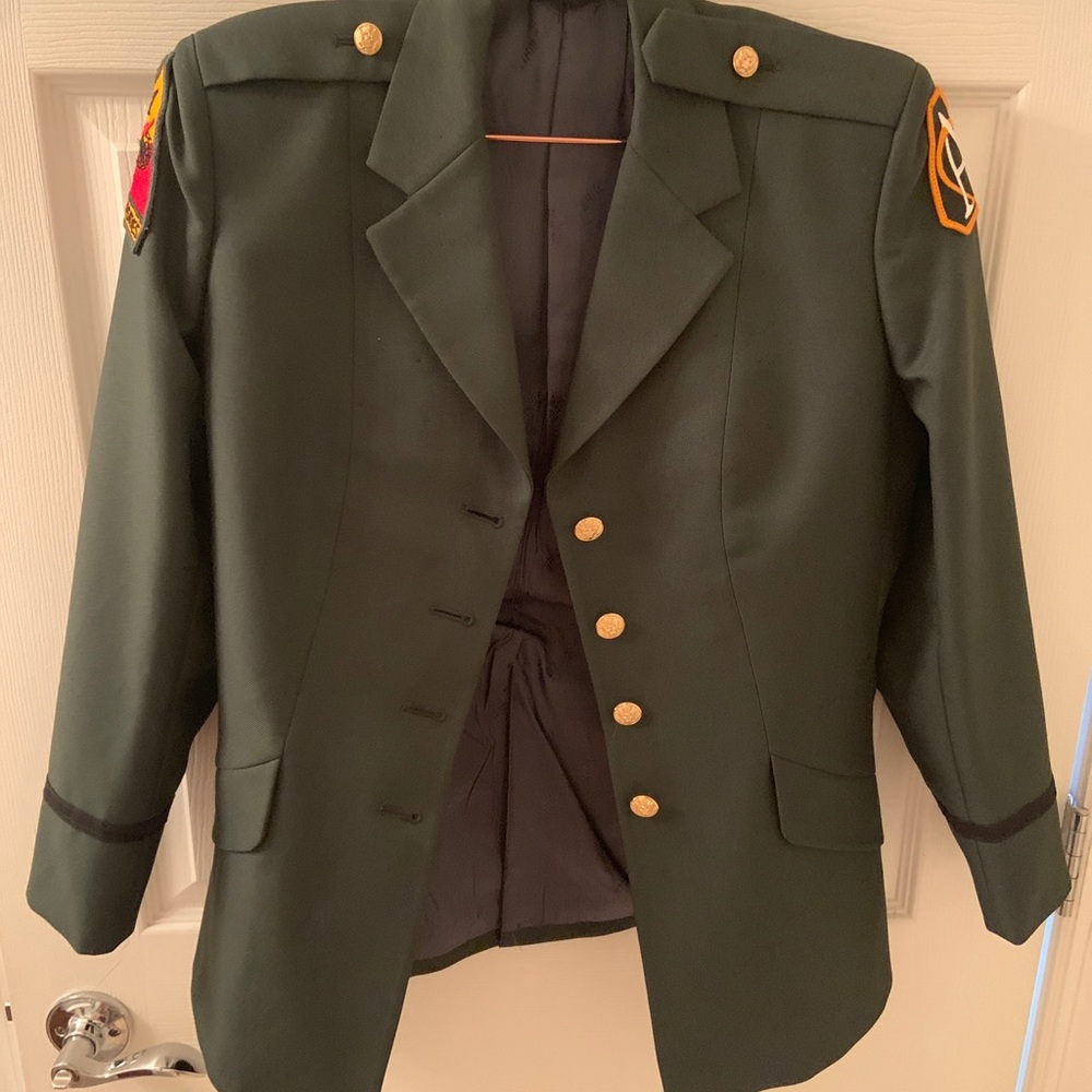 Marlow White Coat Army Service Uniform Green 491 Polyester Size 12MP